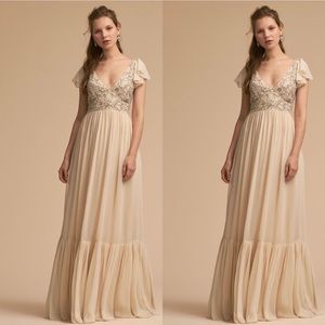 BHLDN Daphne Dress in Oyster